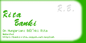 rita banki business card